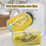 부드러운 섬유로 만든 기계 세탁 가능한 신발 세탁 및 건조 가방 - 신발용 내구성 폴리에스테르 세탁 보호 장치 조절 가능한 스트랩 - 이미지 2