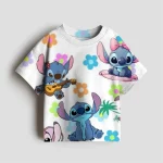 여아 의류 스티치 디즈니 아동복 남아 티셔츠 반팔 유아용 블루 핑크 아기 여름옷 귀여운 선물 - 이미지 3