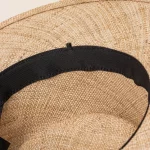 새로운 봄 여름 플랫 탑 큰 처마 보물 잔디 패션 태양 모자 야외 여행 선 스크린 비치 플랫 탑 잔디 모자 도매 - 이미지 4