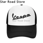 이탈리아 베스파 오토바이 프린트 야구 모자 유니섹스 캐주얼 악세사리 세척 모자 아빠 모자 조절 가능 - 이미지 6