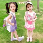 여자를위한 유행 얇은 티셔츠 드레스 아기 여름 새로운 도착 쿠로코의 유니폼 짧은 드레스 중국 본토에서 캐주얼웨어 - 이미지 4