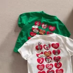 순수 코튼 어린이 티셔츠 여름 만화 프린트 반팔 남여 유행 하프 슬리브 탑 소년과 소녀를위한 - 이미지 2