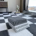 YOUPAN 고퀄리티 미끄러움 방지 벨벳 퍼즐러그 퍼즐카펫 10P