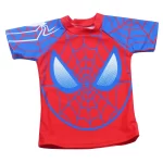 소년 투피스 수영복, 반팔 자외선 차단, 빠른 건조 수영복, 3-10 세 어린이 멋진 만화 프린트 비치웨어 - 이미지 3