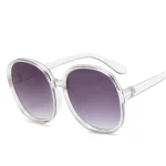 클래식 빅 프레임 럭셔리 여성 선글라스 브랜드 디자이너 패션 플라스틱 빈티지 라운드 그라데이션 태양 안경 Uv400 안경 - 이미지 4