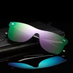 오버 사이즈 럭셔리 안경 여성 반사 방지 거울 선글라스 사각형 플라스틱 안경 클래식 여성 남성 선글라스 Uv400 - 이미지 5