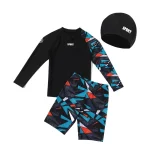 2025 통통한 어린이 스플릿 바디 수영복, Teeange Boys 수영복, 전문 선 스크린 수영복 온천 세트 - 이미지 5