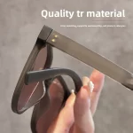 남녀공용 심플한 접이식 편광선글라스, 패셔너블한 대형프레임, 고급스러운 느낌, 자외선 차단 선글라스 - 이미지 2