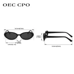 레트로 빈티지 타원형 선글라스 여자 2024 브랜드 디자이너 라운드 태양 안경 남자 UV400 펑크 스타일 럭셔리 안경 여성 Oculus - 이미지 6