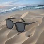 2PCS 한국어 버전 선글라스 남자 여자 패션 선글라스 선 스크린 선글라스 큰 얼굴 슬림 봐 안티 자외선 선글라스 - 이미지 5