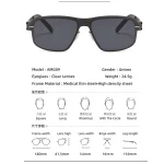 독일 디자인 남성 초경량 스테인레스 스틸 클래식 선글라스, 여성 야외 운전 생물 강철 선글라스 - 이미지 6