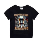 T 셔츠 이탈리아 Brainrot Tralalero Tralala 동물 어린이 티셔츠 반팔 탑 어린이 재미 있은 Meme 귀여운 티 여름 의류 - 이미지 3