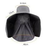 자외선 차단제 낚시 모자 모기 구충제 통기성 하이킹 태양 모자 얼굴 덮음 분리형 자외선 방지 목도리 모자 빠른 건조 - 이미지 5