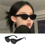 하이 엔드 트렌드 자외선 방지 선글라스 빈티지 고양이 눈 작은 프레임 선글라스 남성 여성 태양 보호 및 운전 선글라스