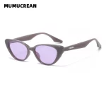 새로운 작은 고양이 눈 선글라스 여성 패션 그라디언트 음영 야외 삼각형 여성 태양 안경 파티 안경 AccessUV400 - 이미지 4