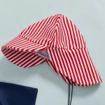 여름 수영복 비키니 세트, 귀여운 상어 프린트, 반팔 래시가드, 수영 상의, 반바지, 태양 모자, 비치웨어, 아기 소년 세트, 3 개 - 이미지 4