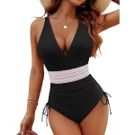 섹시한 꽉 원피스 수영복 여성 비키니 국경 새 모델 하이 웨이스트 인기 수영복 전체 범위 Monokini 수영복 - 이미지 2