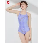 원피스 수영복 여성용 하이 엔드 보수적 배꼽 덮힌 슬리밍 수영복 경쟁 훈련 전문 수영복 - 이미지 2