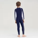 앞 지퍼 원피스 수영복, 빠른 건조 플러스 사이즈, 10 대 비치웨어, 남아용 수영복 - 이미지 2