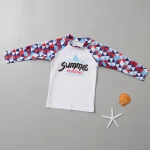 어린이 열 보호 서핑 수영복 긴 소매 긴 바지 소년과 소녀를위한 두 조각 다이빙 서핑 수영복 - 이미지 4