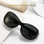 2024 새로운 트렌디 클래식 여성 빅 프레임 편광 선글라스 다이아몬드 타원형 태양 안경 여성 남성 UV400 - 이미지 2