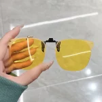 KLASSNUM 편광 플립 업 안경, 클립 온 선글라스, 그라데이션 광변색 방지, UV400 선글라스, 나이트 비전 고글 - 이미지 6