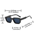 인기 빈티지 선글라스 여성 남성 스퀘어 선글라스 펑크 다각형 눈 안경 고글 남성 여성 직사각형 선글라스 ﻿ - 이미지 6