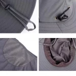 자외선 차단제 낚시 모자 모기 구충제 통기성 하이킹 태양 모자 얼굴 덮음 분리형 자외선 방지 목도리 모자 빠른 건조 - 이미지 2