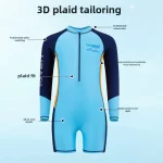 아동용 긴 소매 자외선 차단 원피스 수영복, 남아용 편안한 착용감, 학생 수영 기어, 여름 신상 - 이미지 3