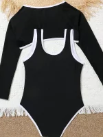 2025 인쇄 소녀 수영복 두 조각 어린이 수영복 여성 어린이 Bathers 수영복 수영 수영복 Beachwear - 이미지 2