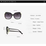 여성용 대형 프레임 원형 선글라스, 브랜드 디자이너 패션 선글라스, 운전용 안경, UV400 안경, 신제품 - 이미지 6