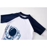 여름 어린이 수영복 소년 분할 짧은 소매 수영복 십대 만화 빠른 건조 수영복 소년 수영복 세트 - 이미지 3