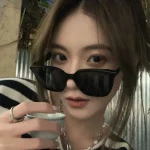 레트로 대형 프레임 선글라스 남성과 여성 자외선 차단 선글라스