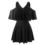 새로운 2024 원피스 수영복 여성의 하이 엔드 센세이션 스커트 스타일 열 봄 입욕 슬리밍 유행 동화 - 이미지 5