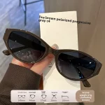 고급 패션 트렌드 UV 방지 편광 거리 사진 선글라스를 갖춘 여성용 맞춤형 타원형 고양이 눈 선글라스 - 이미지 2