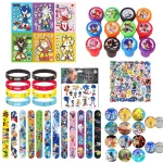 소닉 생일 파티 호의 어린이 장난감 스탬프 스티커 팔찌 선물 가방 피냐타 필러 보상 웨딩 장식 용품