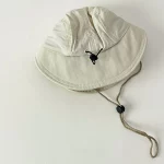 이중 챙이 있는 소년용 여름 모자, 아기 속건성 오리 부리 모자, 넥 스트랩 조절기가 있는 경량 태양 버킷 모자 - 이미지 3