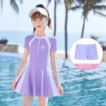 여성용 원피스 트레이닝 세트, 여아용 스몰 미디엄 라지 어린이 수영복, 2024 여름 신상 - 이미지 3