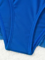 2025 소녀 프린트 프릴 수영복 원피스 키즈 비치 드레스 Strappy 수영복 어린이 수영 수영복 수영복 Beachwear - 이미지 3