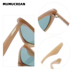 새로운 작은 고양이 눈 선글라스 여성 패션 그라디언트 음영 야외 삼각형 여성 태양 안경 파티 안경 AccessUV400 - 이미지 3