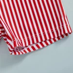 여름 수영복 비키니 세트, 귀여운 상어 프린트, 반팔 래시가드, 수영 상의, 반바지, 태양 모자, 비치웨어, 아기 소년 세트, 3 개 - 이미지 6