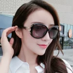 선글라스 여성 UV 차단 질감 선글라스 그라디언트 블랙 야외 선글라스 Oculos Sol Feminino - 이미지 5