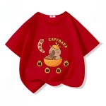 NASA Kapibala 티셔츠 반팔 어린이 여름 100% 코튼 새 소년 반팔 소녀 스타일 탑 - 이미지 3