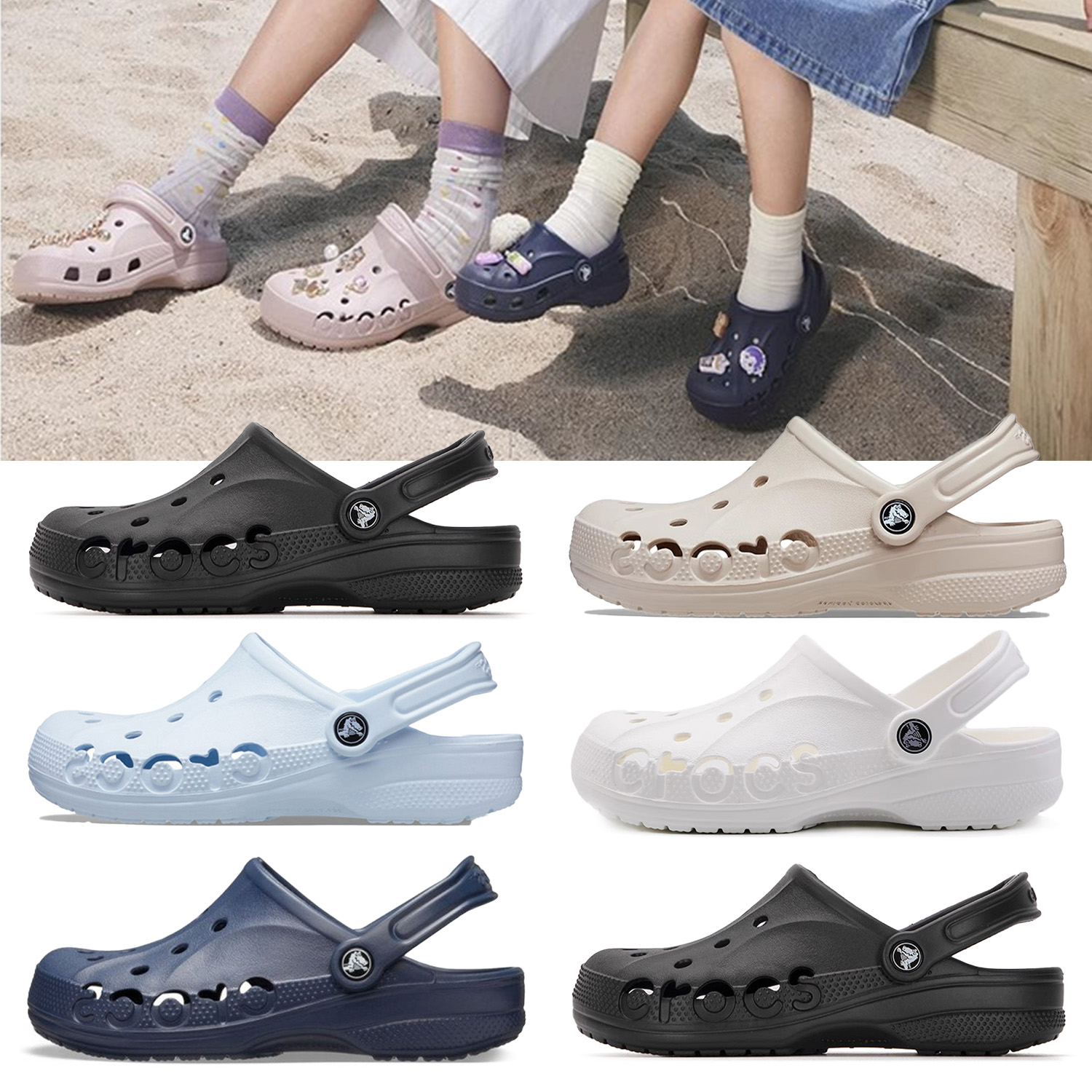 6双 크록스 클래식 바야 라인드 밴드 클로그 남성 여성 크룩스 사무실 슬리퍼 샌들 슬라이드 10126 - 이미지 1