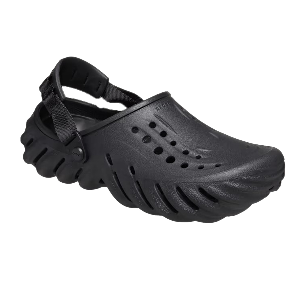 crocs.avif 크록스 에코 클로그 샌들 슬리퍼 블랙 207937-001 - 이미지 1
